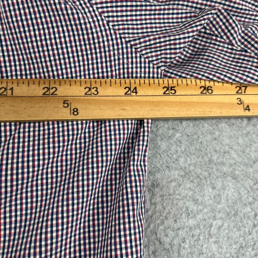 Walt Disney Shirt Blue Red Check Casual Logo Button Up Long Sleeve Mens Large - Picture 7 of 11